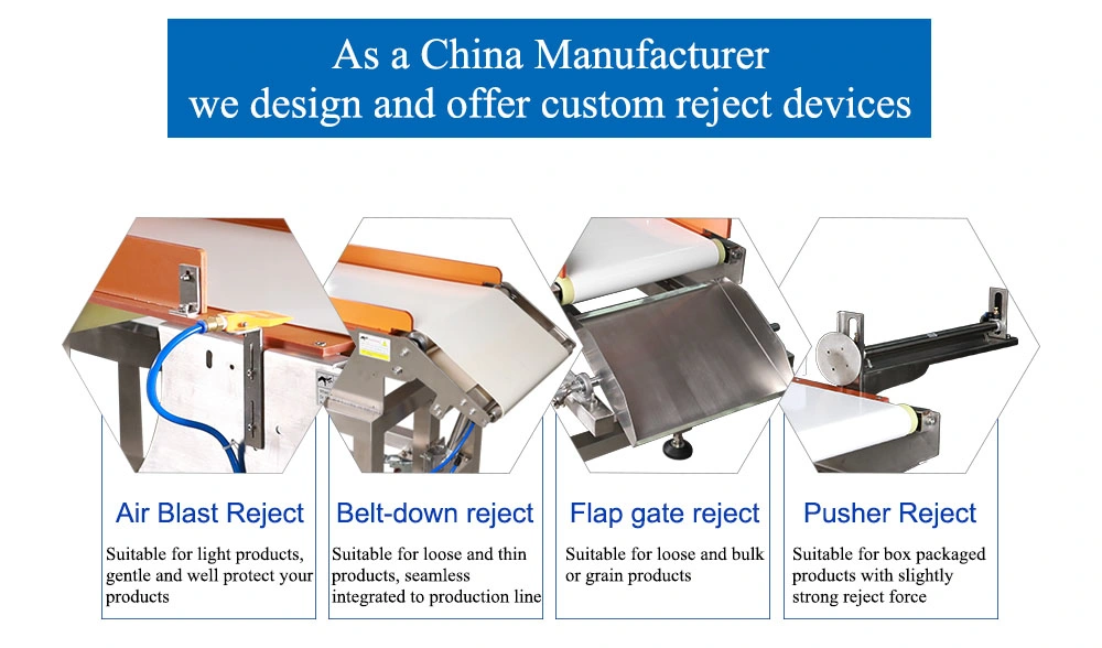 High Sensitivity Bakery Products Touch Screen Conveyor Belt Metal Detector